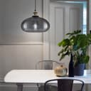 Modern Vintage Smoked Grey Glass Ceiling Pendant Light M0198