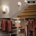 Magnetic LED Night Light Automatic Photocell Motion Sensor Natural White 4000K On Off Overide