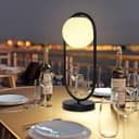 Modern Retro Opaque Globe Black Table Lamp H3008