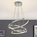 Modern Round Chandelier LED 3 Ring Ceiling Pendant Light Warm White 