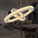 LED Modern Round Ceiling Chandelier Double Ring Warm White H3042