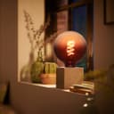 Glass Globe LED Light Bulb Vintage Edison Screw Coil Spiral Filament Grey G125 Gradient E27 GREYG125G