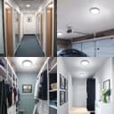 PIR LED Motion Sensor Ceiling Panel Light Round Surface Mount 18w Panel 6500k PIRSMR18WCW