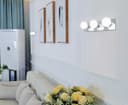 Opaque 3 Mini Globe Bathroom Mirror Light with Pull Cord IP44 H3053
