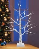 LED Indoor Christmas Tree White 60cm 6000k Light Dual Mains and Battery Operated TREE02