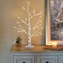LED Indoor Christmas Tree White 60cm 3000k Light Dual Mains and Battery Operated TREE03