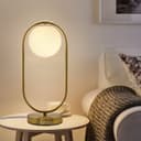 Antique Brass Table Lamp Opaque Glass Shade Bedside Light Globe Desk Lamp H3029 