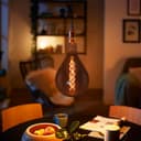  4w LED Vintage Filament Bulb Smoked Glass Tear Drop Classic Edison Coil Light Bulb E27 PS160GREY