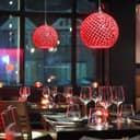 Globe Pendant Light Mosaic Glass Black and White Crackle Ceiling Lamp Shade H3012
