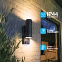 12W Black LED Double Outdoor Wall With PIR Movement Sensor Stainless Steel Warm White ZLC348BSEN