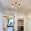 Modern Chrome 3 Way Ceiling Glass Globe Shades Light H3061 with 3 x E14 Candle 5w 