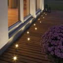 IP68 Outdoor LED Decking Lights 30mm Round Warm White 3000k 10 Kit DEC10WW