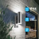 12W LED Double Outdoor Wall With PIR Movement Sensor Stainless Steel Cool White ZLC365SEN