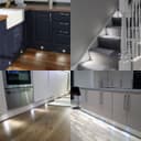 Indoor LED Plinth Lights 30mm Round Cool White Cabinet Lights 6500k 10 Kit PL5CW