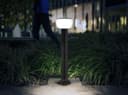 12W LED Bollard Outdoor Garden Light Stainless Steel Black Finish Cool White ZLC356BCW