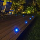 IP68 Outdoor LED Decking Lights 30mm Round Blue 10 Kit DEC10BL