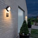 12W Outdoor Modern Square Black LED Wall Light Opal Diffuser 3000K ZLC363B