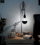 4W LED Crown Top Light Bulb Matte Black E27 Cool White 6500k