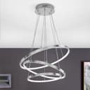 Modern Round Chandelier LED 3 Ring Ceiling Pendant Light Cool White 