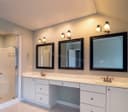 Modern Double Bathroom Wall Light Chrome IP44 Frosted Glass H3083 With G9 LED 5w Warm White