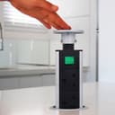 Silver Top Power Tower Pop Up Socket With 2 USB Charging Port 3 Plug Sockets P8083