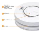 Sensor Smoke Alarm 240v Mains Operated with Battery Back Up Photoelectric Detector 