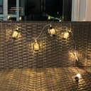 Outdoor or Indoor Mini Lantern 20 LED String Lights IP44 Mains Powered 2500K LANSL01