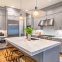 Modern Ceiling Pendant Light Grey Frosted Glass H3130
