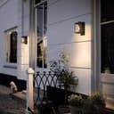 Outdoor Dusk Till Dawn Wall Light Black Glass Diffuser Lantern ZLC370DTD with LED 4w Warm