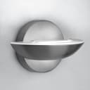 9w LED Wall Light Brushed Chrome Opal Diffuser Cool White 6000K H3038