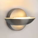 9w LED Wall Light Brushed Chrome Opal Diffuser Warm White 3000K H3050