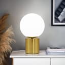 Modern Vintage Brass Table Lamp Frosted Globe Glass Shade H3139