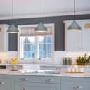 Modern Ceiling Pendant Light Dome Grey Mini Lamp Shade K410