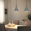 Ceramic Ceiling Pendant Light Grey Gypsum Lamp Shade