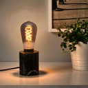 LED Vintage Classic Filament Light Bulb Smoked Grey Glass Tear Drop Spiral 4w E27 Coil ST58