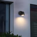 Black Outdoor Single Wall Light Adjustable IP54 External Directional Spot Lamp ZLC371B