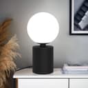 Retro Black Table Lamp Jade Frosted Globe Opaque Glass Shade T512