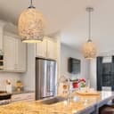 Vintage Ceiling Crackle Grey Mosaic Glass Pendant Light K425