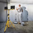 50w x 2 LED Twin Flood Light Tripod Stand Job Site Lighting 6500K IP65 TRI05