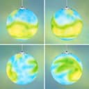 Art Deco Earth Globe Lamp Shade Pendant Light Fitting Polycarbonate