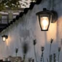 Outdoor Downward Wall Light Black Lantern Clear Diffuser IP44 ZLC381