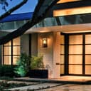 Rectangular Glass Wall Lantern Outdoor Garden Wall Light Black Body Metal Luminaire ZLC084B