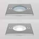 5w LED Outdoor Ground Walkover Light Square Cool White Brushed Chrome Finish GL03CW