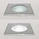 10w LED Outdoor Ground Walkover Light Square Cool White Brushed Chrome Finish GL04CW 