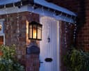 Vintage Black Outdoor Wall Light Frosted Glass Lantern ZLC080