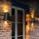 Cone Shape Up Down Outdoor Wall Light Stainless Steel Black Finish ZLC070B 