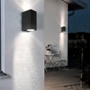 Modern Rectangular Up Down Matt Black Outdoor Wall Light Fixture GU10 ZLC061B 