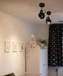 Black Adjustable Retro Industrial Ceiling Spot Light Single Eyeball 