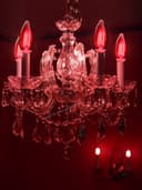 4w LED Red Candle Light Bulb E14 Clear Glass 