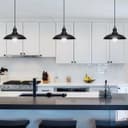 Hanging Ceiling Pendant Lampshade Black Metal 